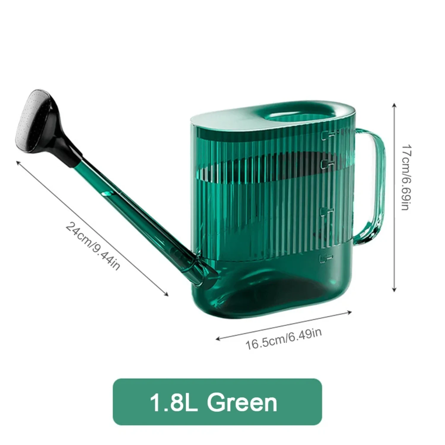 Modern 1800ML Plastic Garden Watering Can with Sprinkler for Indoor and Outdoor Plants