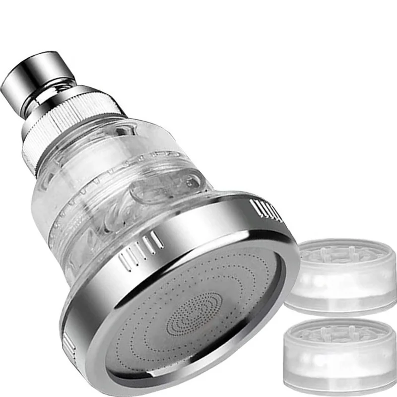 Shower Head Concealed 3-inch Filter Top Nozzle, Three-function Pressurized Rain Shower Head