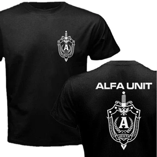 Tops Cool  Russian Spetsnaz Alfa  Unit Counter Terrorist Special Unit Forces Russian Spetsnaz Alfa TShirt Funny Shirts tee