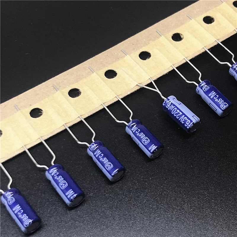 100pcs 220uF 6.3V M Series 5x11mm High Quality 6.3V220uF Audio grade Aluminum Electrolytic capacitor