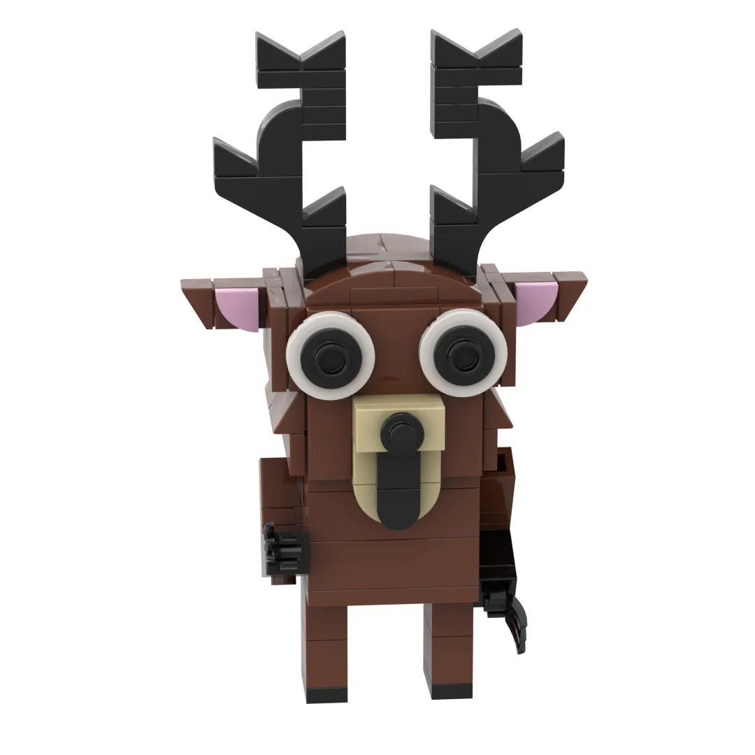 99 Noców w Lesie Zabawka Zwierzęcy Jeleń Sowa Kwadratowe Głowy Figurka Kolekcjonerska Model do Składania Klocki Zabawka