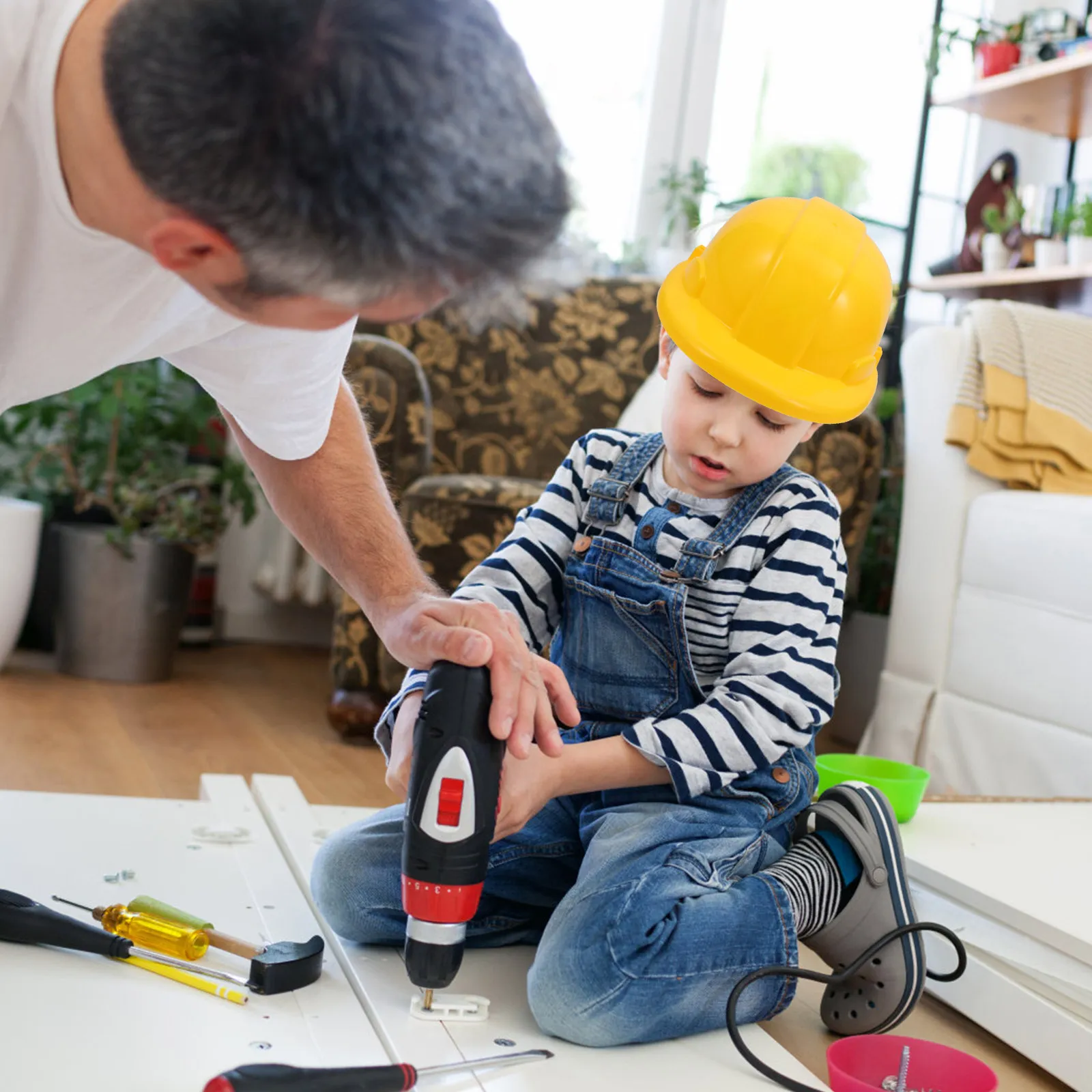 2 uds. de cascos de construcción para niños, color naranja brillante, ligeros, de plástico, para juegos de rol, fiestas, construcción