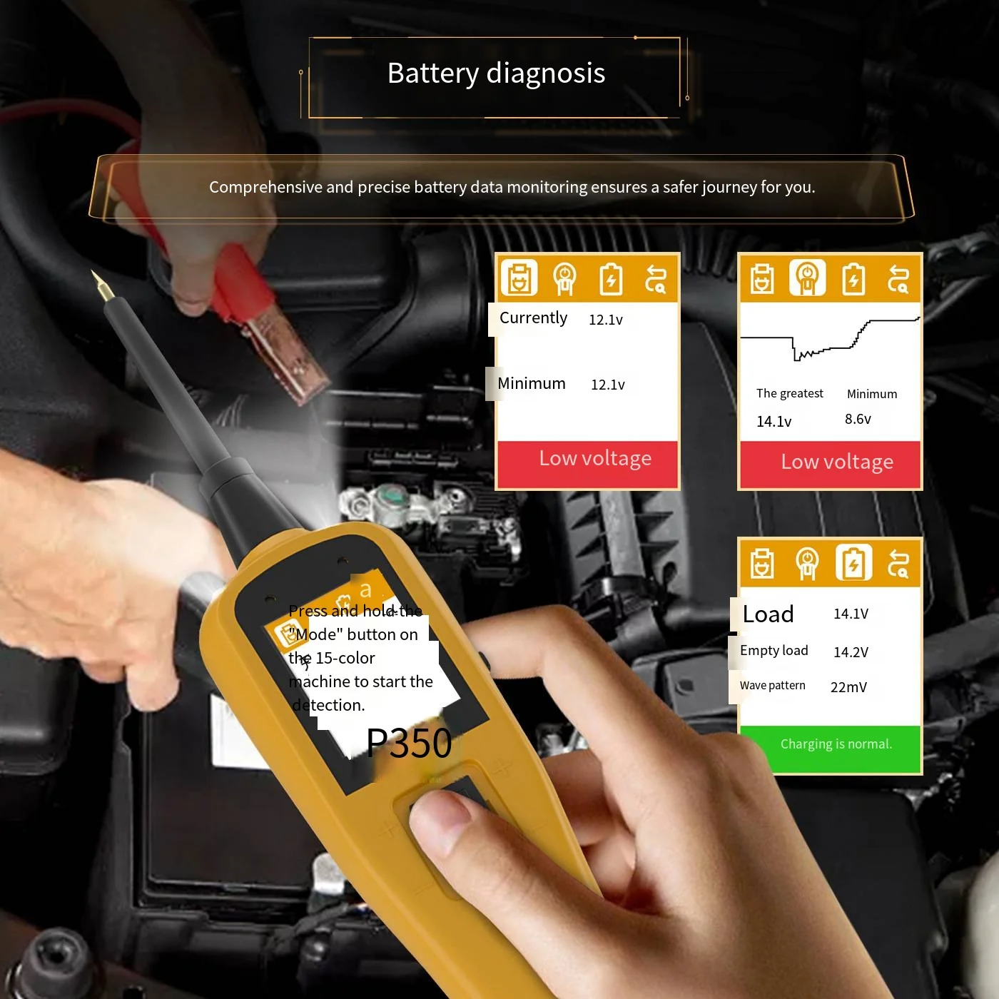 2026 New P350 Automotive Electrical System Tester Circuit Diagnostic Tool Line Break Detector