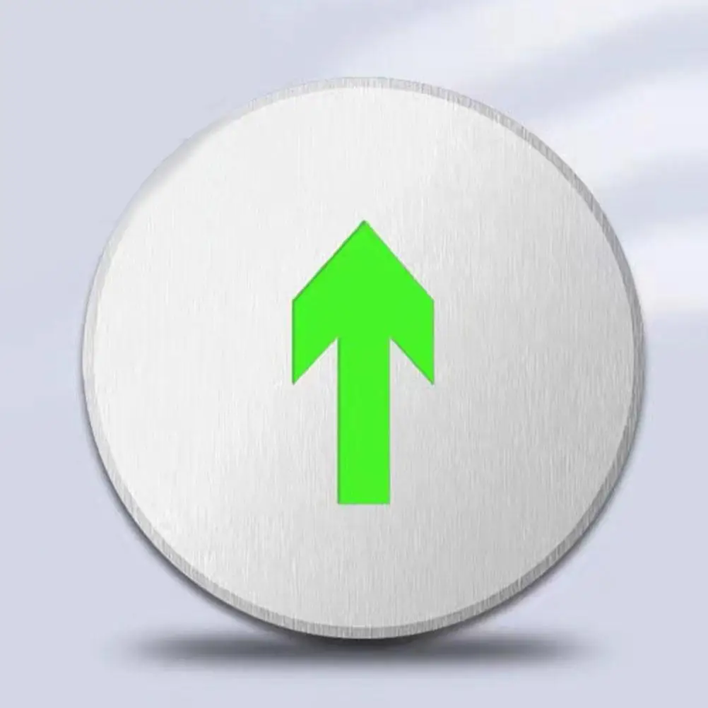 Znak ewakuacyjny Samoświecący blask Ciemne strzałki podłogowe Oznakowanie Metalowy znak drogowy Nierdzewny Łatwa instalacja Wyjście przeciwpożarowe