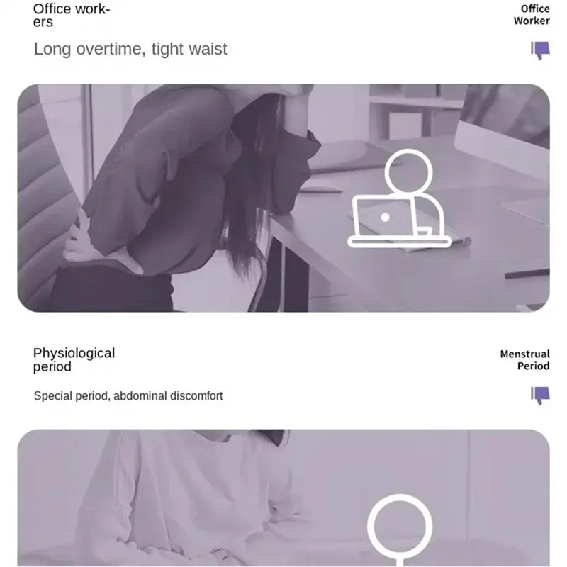 ذكي التدفئة مدلك الخصر EMS نبض حمض البطن تورم الإغاثة حزام الخصر حامي