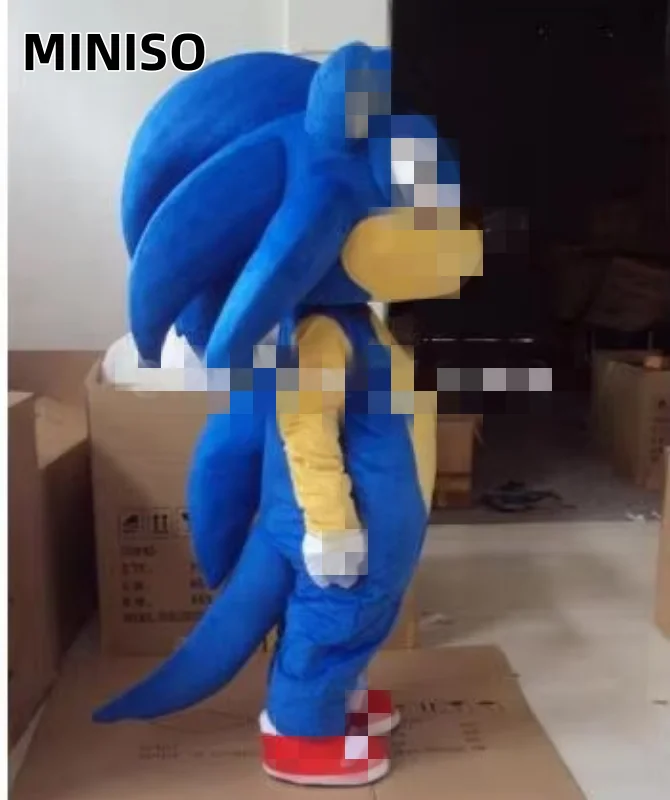 Nuovo personaggio adulto di Halloween costume della mascotte del riccio blu vestito di Natale costume completo della mascotte dell'attrezzatura dei puntelli del corpo