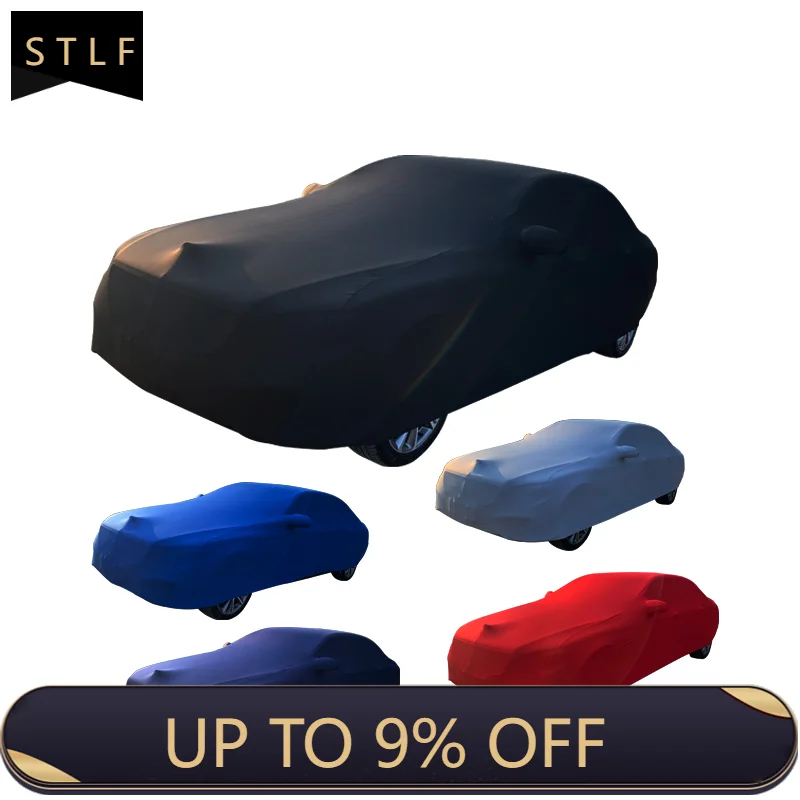 

Custom Logo Universal High Elastic Stretch Car Cover Indoor Dustproof Auto Accessories