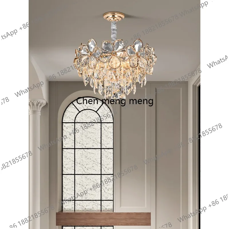

Light luxury crystal chandelier aisle light high-end entrance restaurant bedroom corridor light