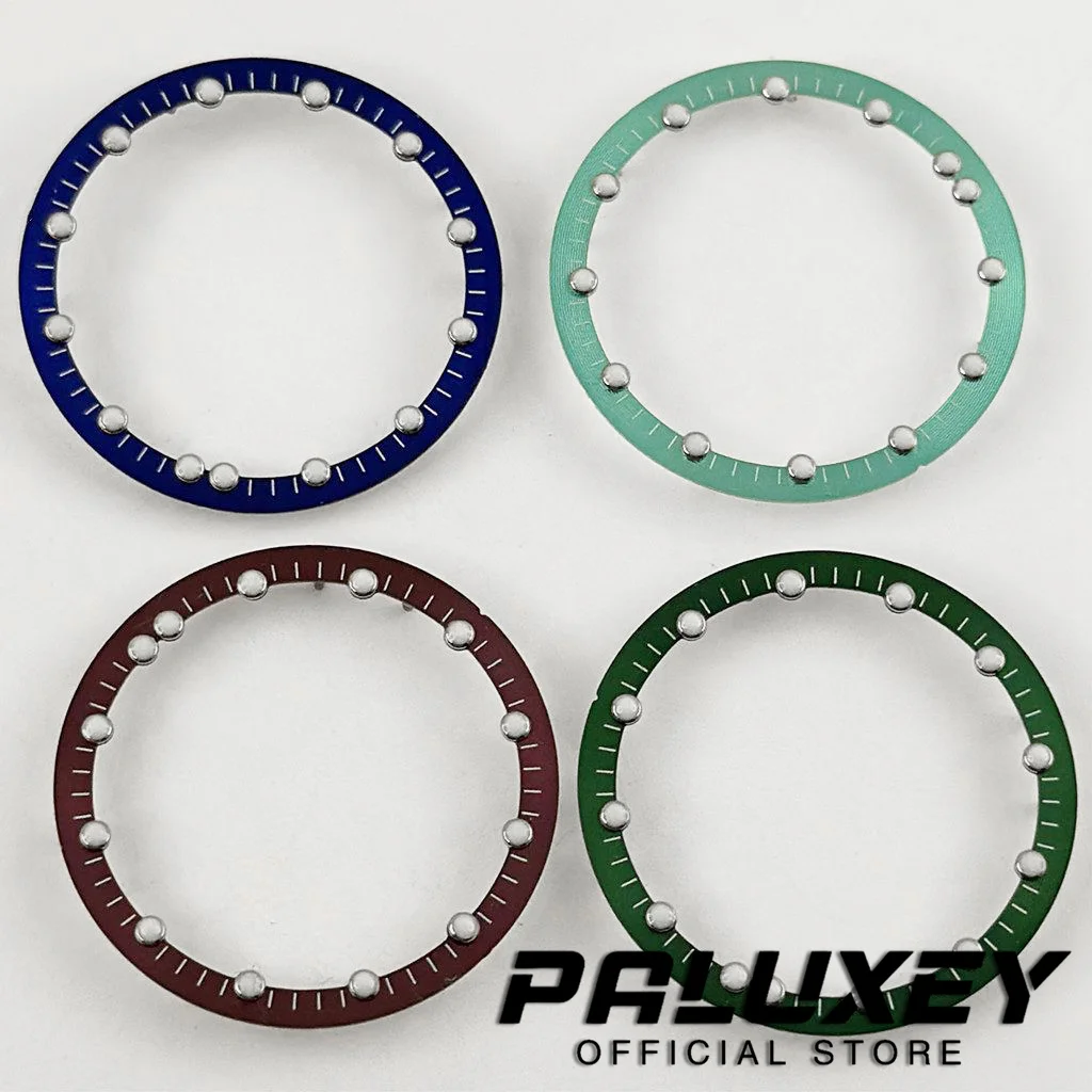 29 ミリメートル時計ダイヤル 29 ミリメートル * 24.5 ミリメートルサークルプレート NH34 NH35 NH70 NH72 スケルトンムーブメント中空ダイヤルリング C3 発光時計アクセサリー