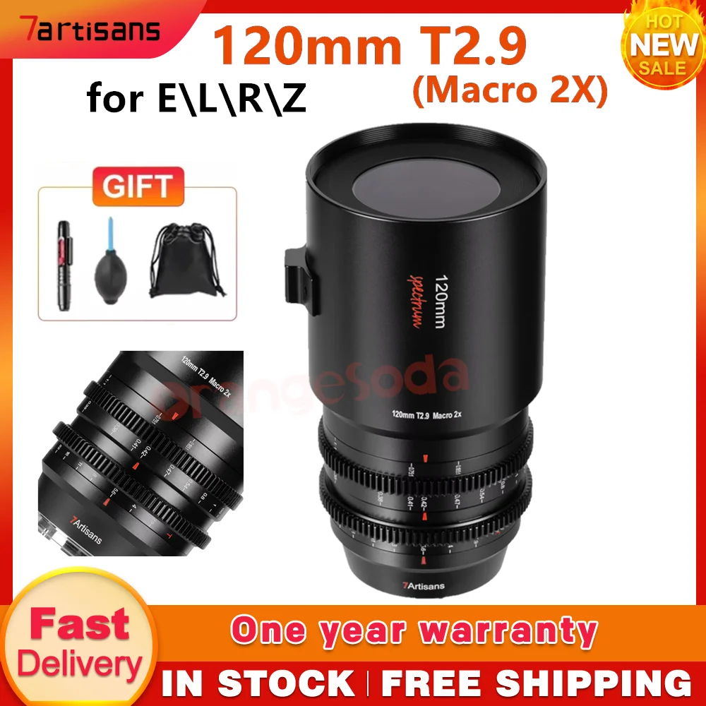 7artisans 120mm T2.9 (Macro 2X) Full-fram Macro Cine Lens E\L\R\Z for Nikon Z for Canon RF for L-Mount for Sony E-mount