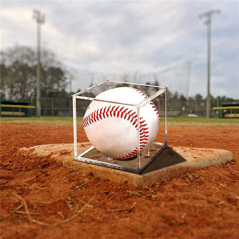 

L71A 12 шт. бейсбольная витрина, акриловая витрина с защитой от ультрафиолета, прозрачная витрина, памятная витрина с автографом, витрина с мячом