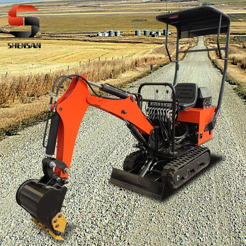 Agricultural small excavator engineering small excavator one ton small machine orchard excavator micro excavator