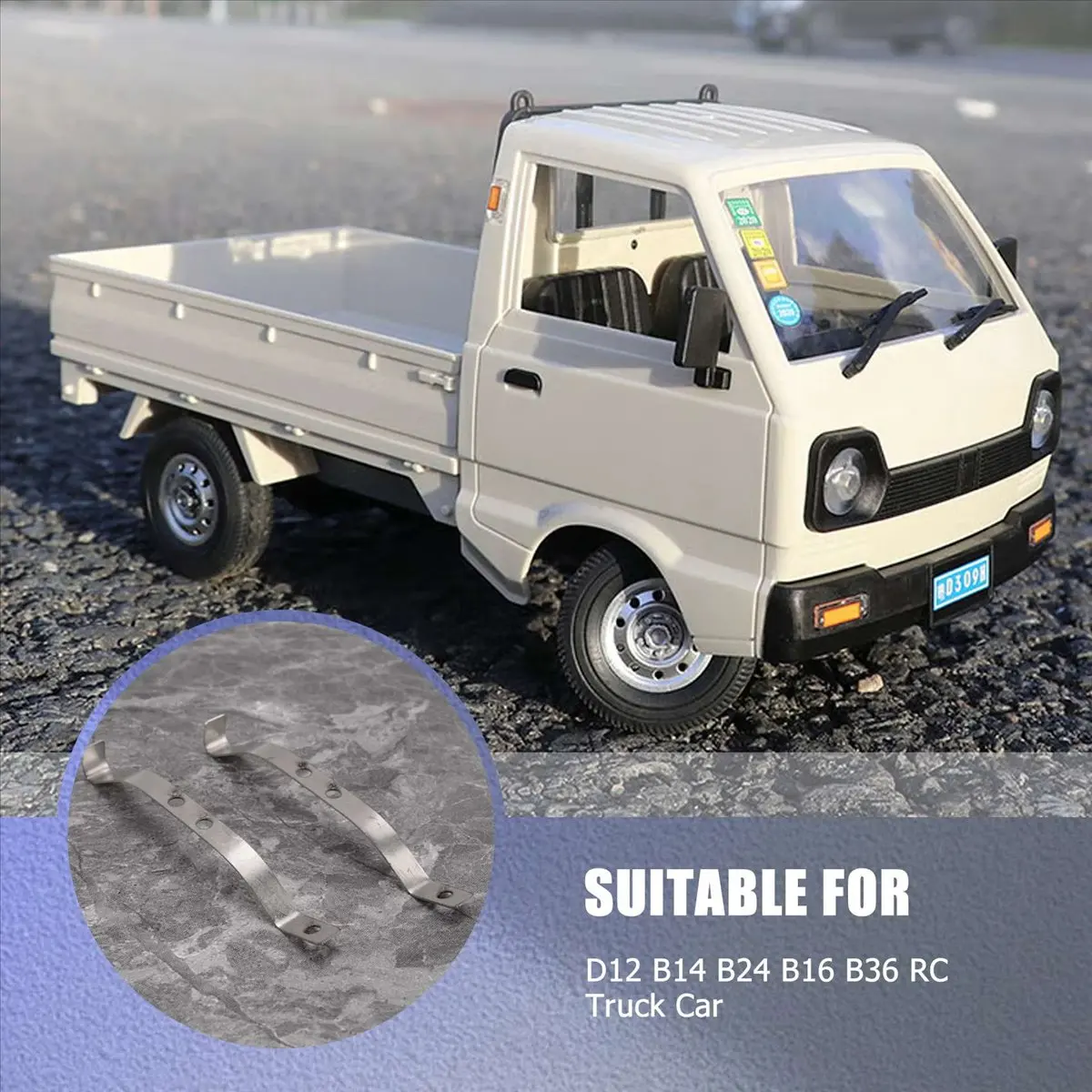 L79A 2Pcs Steel Leaf Springs Suspension for D12 B14 B24 B16 B36 RC Truck Car Upgrade Parts Accessories