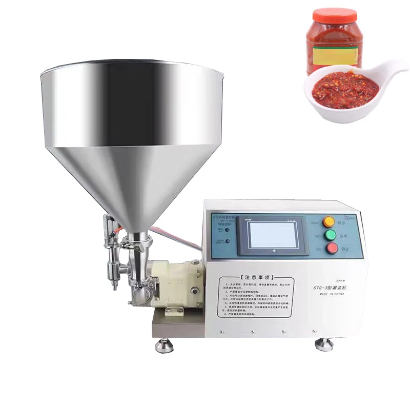 Rotor Filling Machine Suitable For Filling High Viscosity Sauce Ice Cream Stainless Steel Rotor Pump Filling Machine