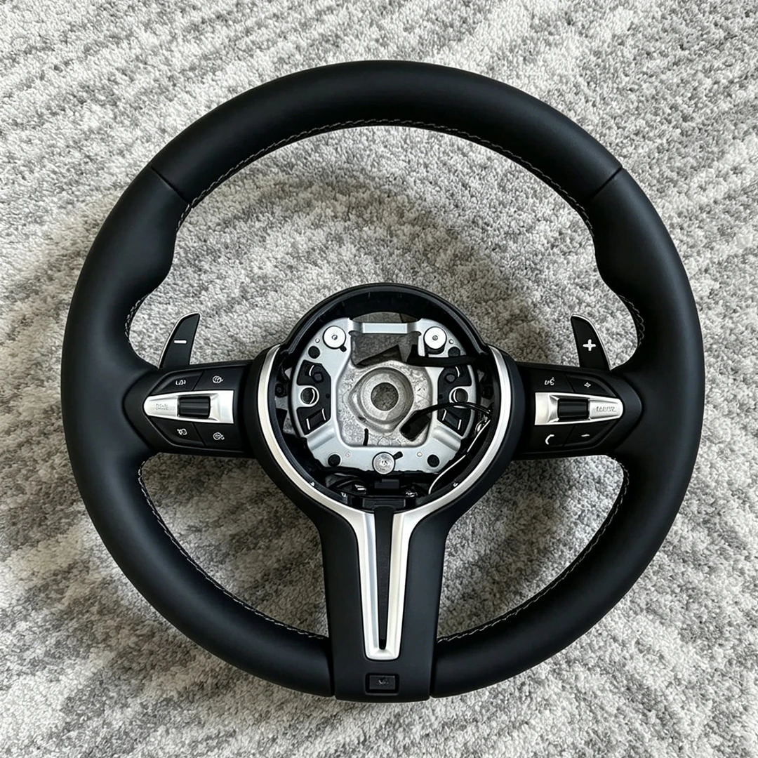 For BMW F30 F32 F34 F33 F35 F36 F20 F22 F23 F26 F48 M3 F80 F25 E90 E87 X5 E71 F01 F10 F12 F15 Leather M Sports Steering Wheel view 2