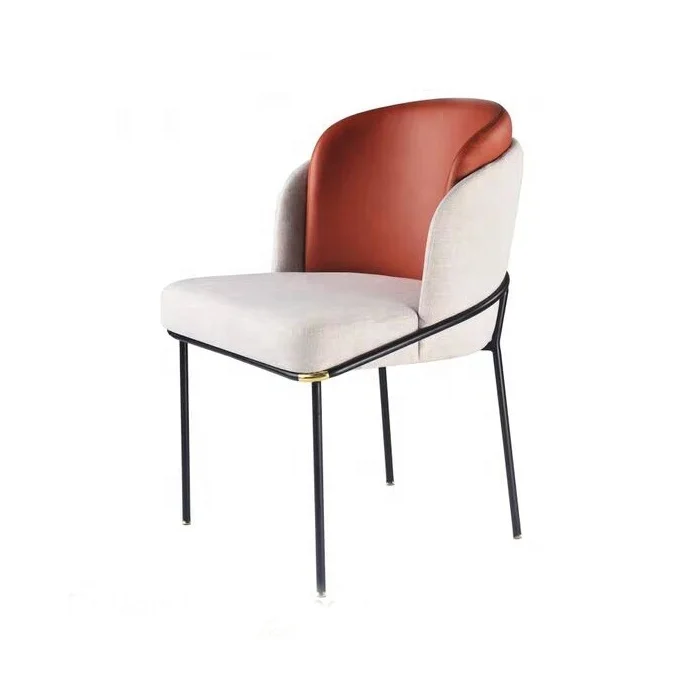 

wholesale new design modern library reading chair double back home furniture fabric metal iron legs leisure accent chair