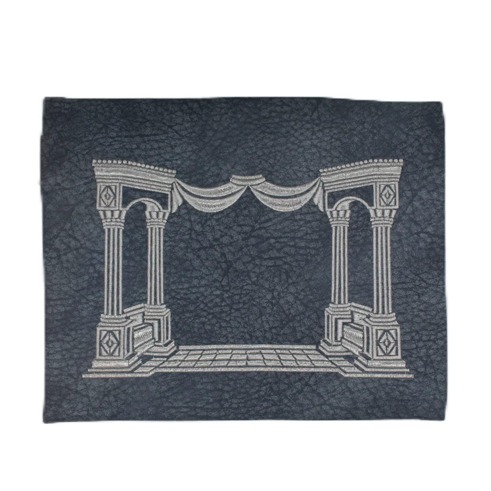 Tefillin Bag Linen For Tallit With House Design Embroidery Jewish Gift Hanukkah