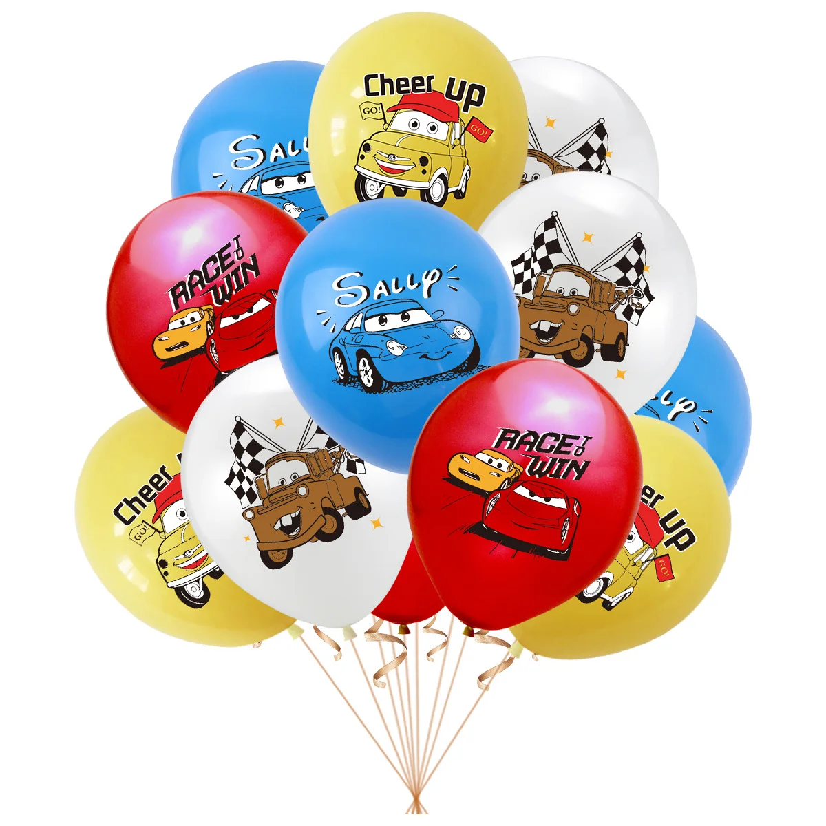 Racing Car Theme Party Decoration Balloon Set for Boys, Birthday Party Supplies, 12