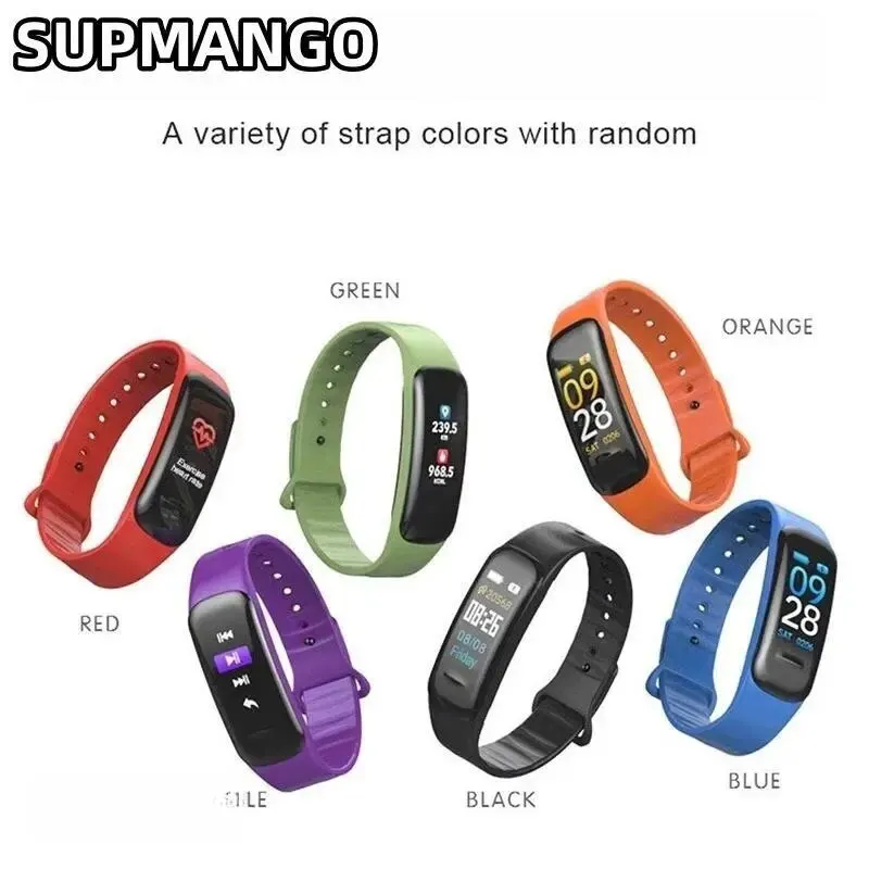 C1 P Smart Watch Men Women Bluetooth Step Counting Sports Bracelet Fitness Tracker Heart Rate Blood Pressure Sleep