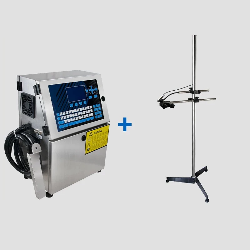 Automatic Industrial CIJ Inkjet Printer - Online Batch Code Number Date Printer for Plastic Pipe / Bottle / Bag / PVC / ID Card