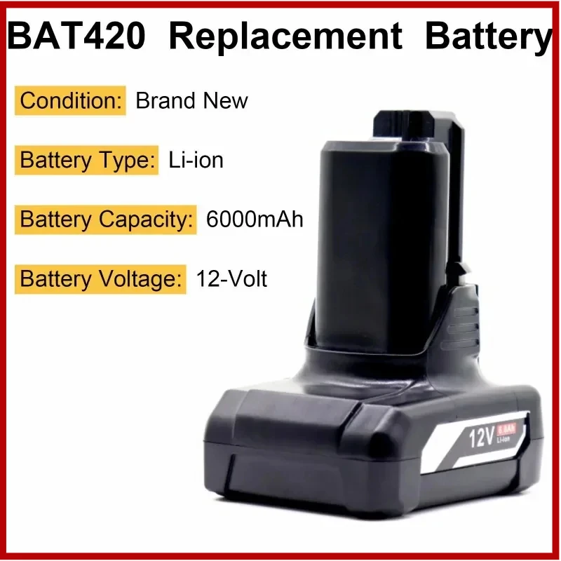 

BAT420 BAT411 12V 3.0Ah 6.0Ahfor Bosch Li-ion Replacement Battery for Bosch 12V BAT413 BAT414 10.8V Battery Cordless Power Tools