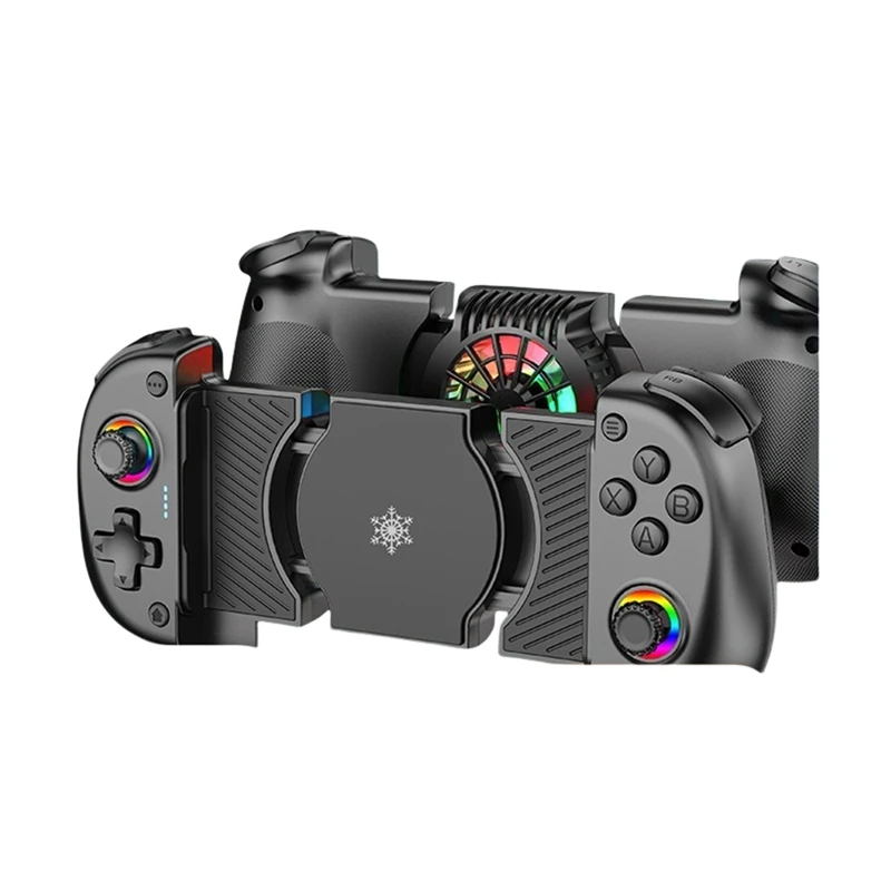 X5mini Wireless Mobile Phone Gaming Controller With Cooling Fan Bluetooth Stretchable Gamepad For Android/Ios/Steam/PC-A36G