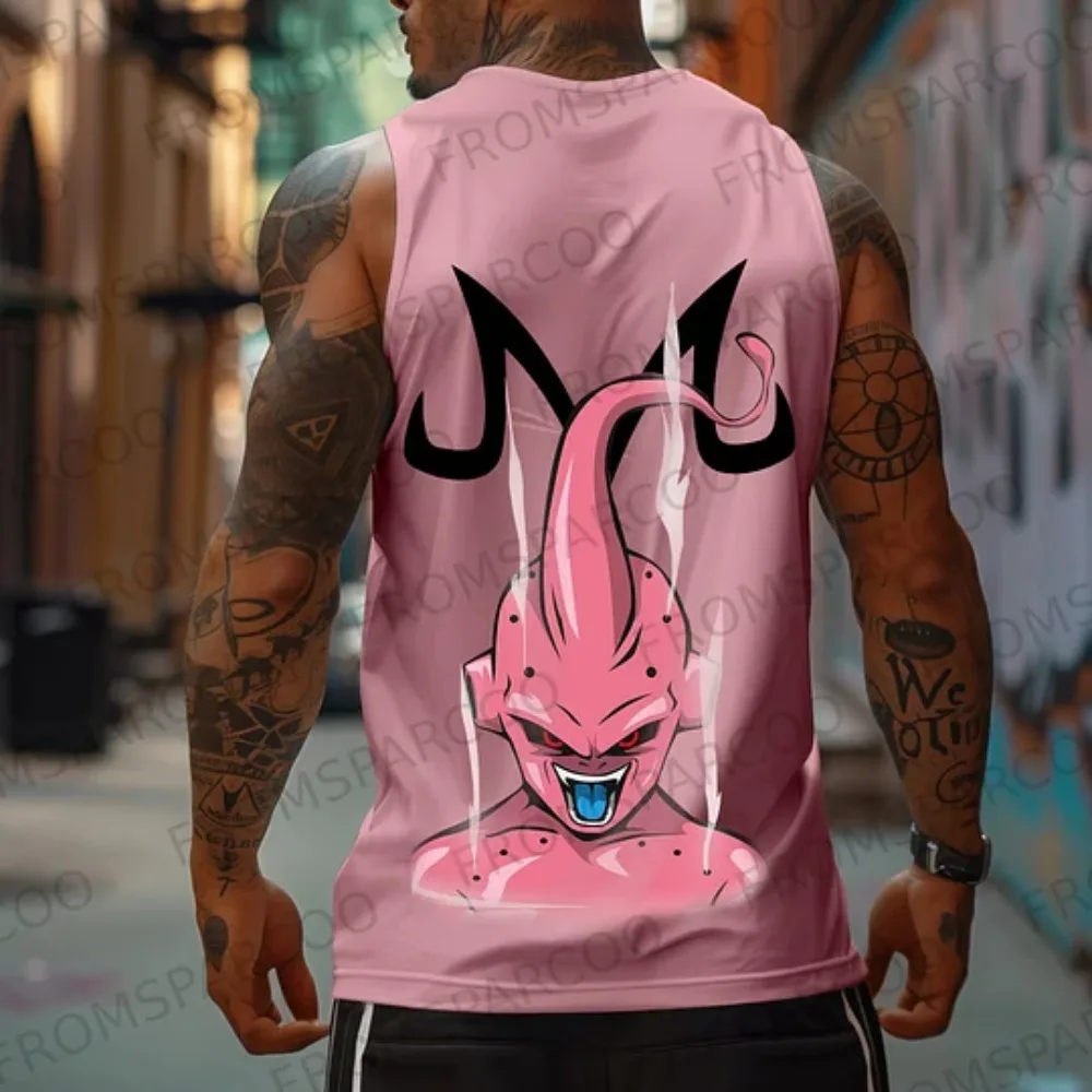 

2026 Dragon Ball Goku Anime Printed Pure Cotton Tank Top American Men's and Women's Loose Summer Fashion Sporty Top