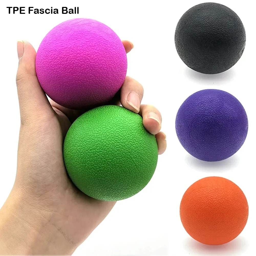TPE Fascia Ball Lacrosse Muscle Relaxation Exercise Sports Fitness  Yoga Peanut Massage Ball Trigger Point Stress Pain Relief
