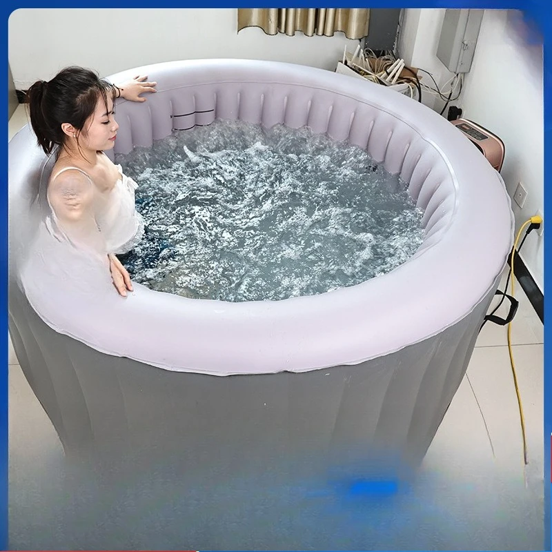 Heated inflatable jacuzzi pool, home SPA wave bubble pool, constant temperature surfing bath, spa bath