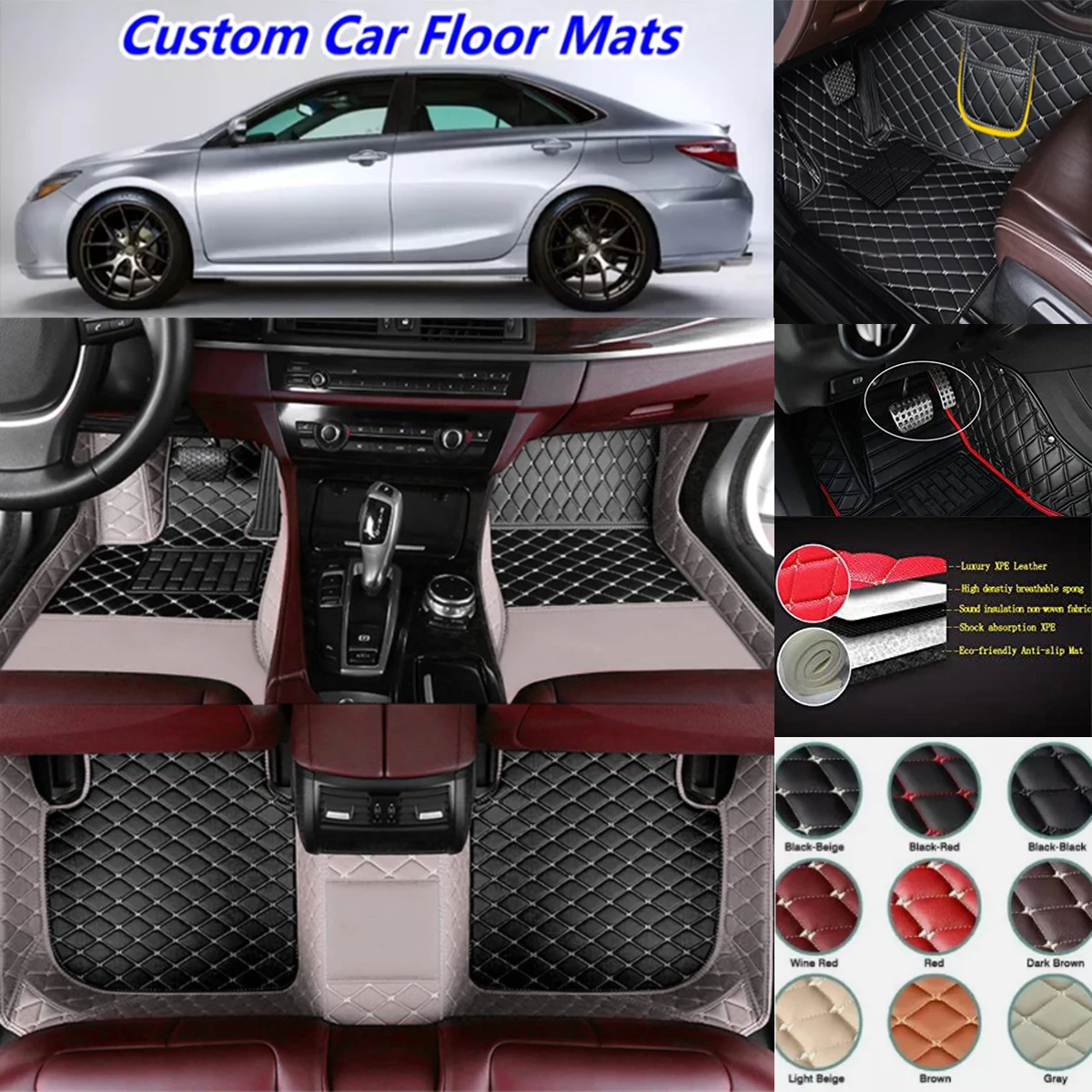 Dywaniki samochodowe 3D z wodoodpornej skóry PU na zamówienie do Mazdy CX3 CX-3 2015-2023, dywaniki samochodowe, akcesoria samochodowe, wkładki pod nogi.