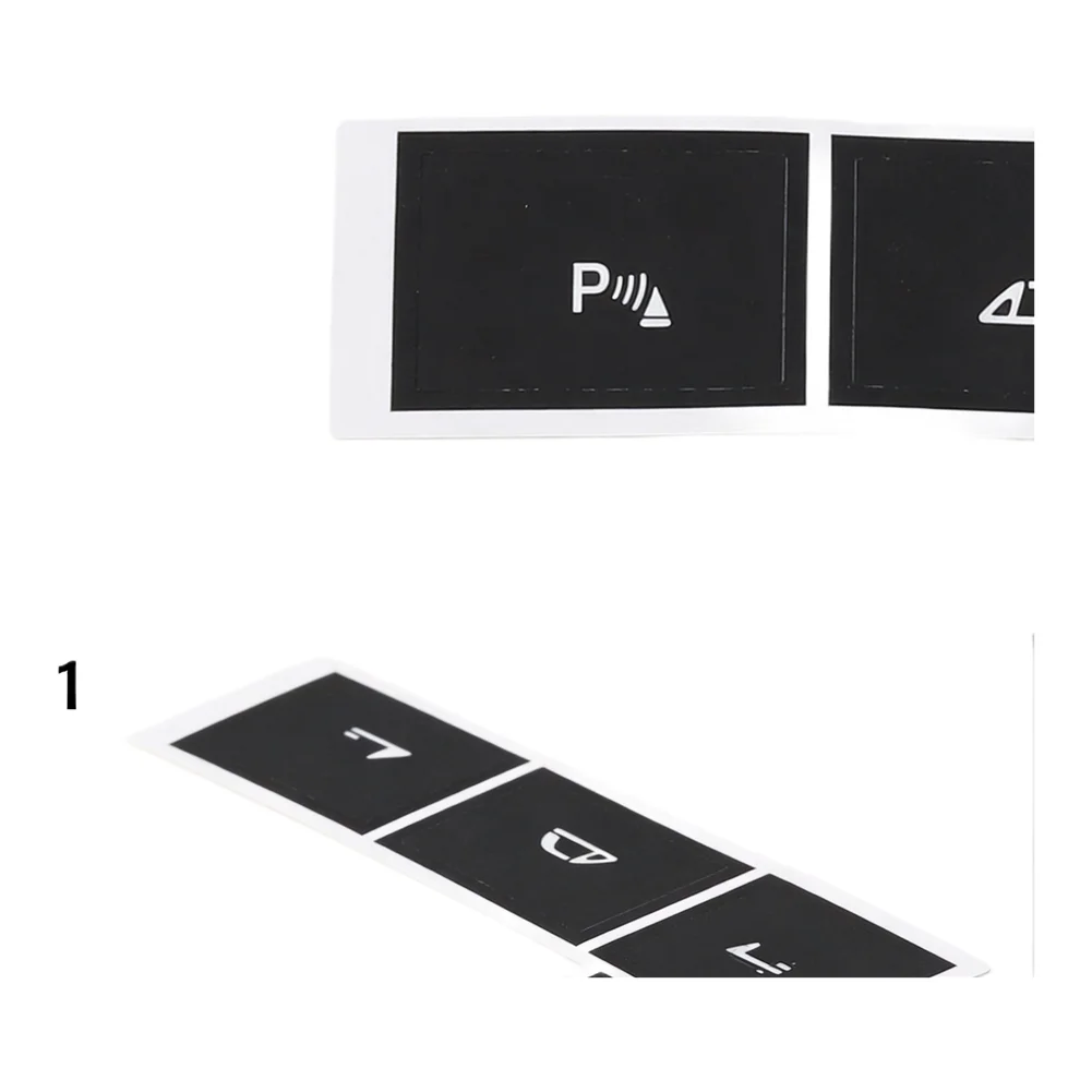 Black Vinyl Button Decal for BMW Z4 E89 2009-2016 Center Console Push Switches with White Characters for Easy Identification