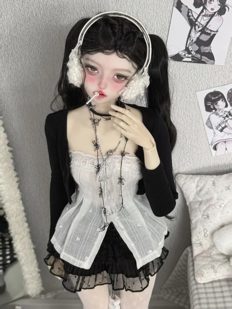 BJD Poppenkleertjes Voor 1/3 1/4 Poppen Rok vest Top Sokken Outfit Poppen Kleding Accessoires (Geen Pop)