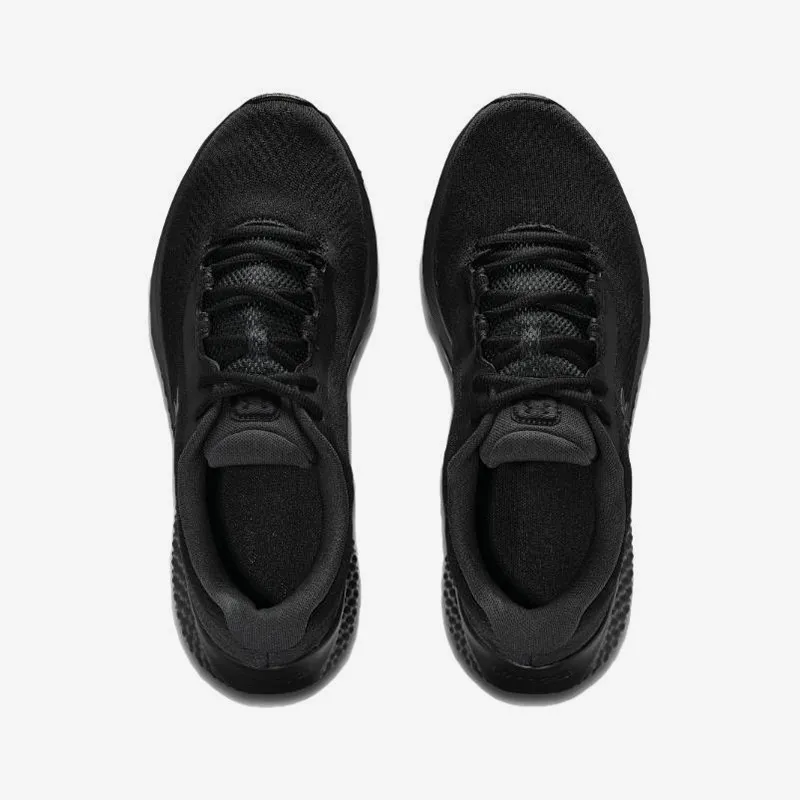 Under Armour Men Running Shoes 3026998-002 Black Charged Cushioning Elastic Balanced 8mm Heel Drop Athletic Sneakers