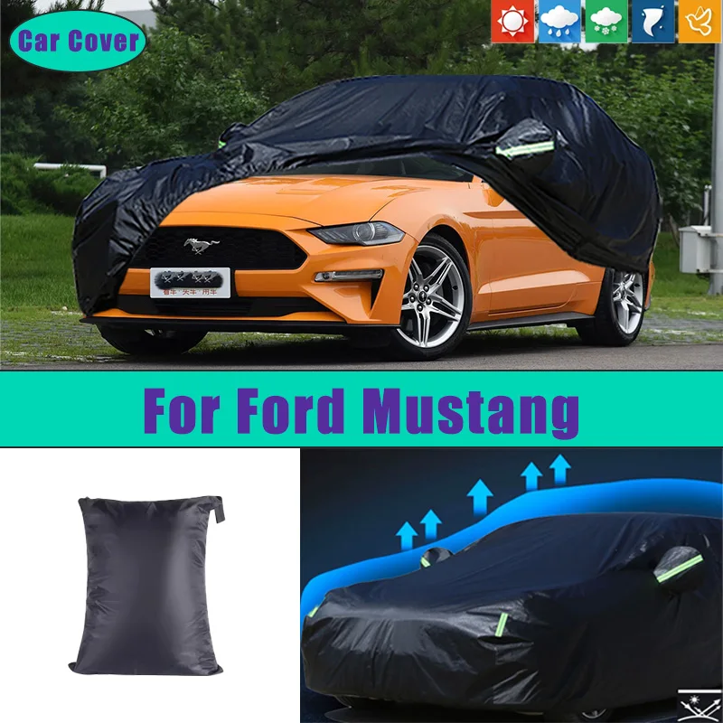 

For Ford Mustang Car Full Outer Covers Outdoor Waterproof Dustproof Sun Rain Snow Protection Exterior Car Accessories