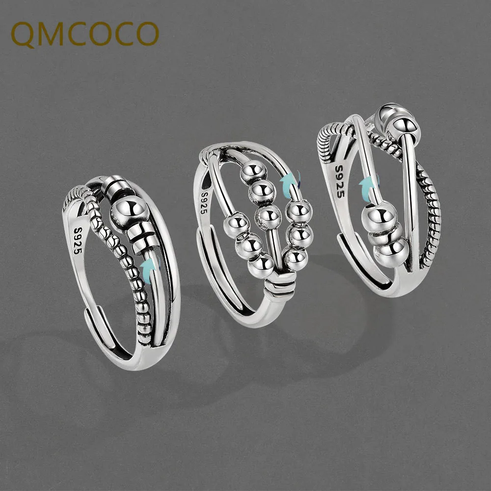 

QMCOCO Silver Color Three Line Irregular Ring Women Punk Style Hip Hop Handmade Trend Party Jewelry Gift