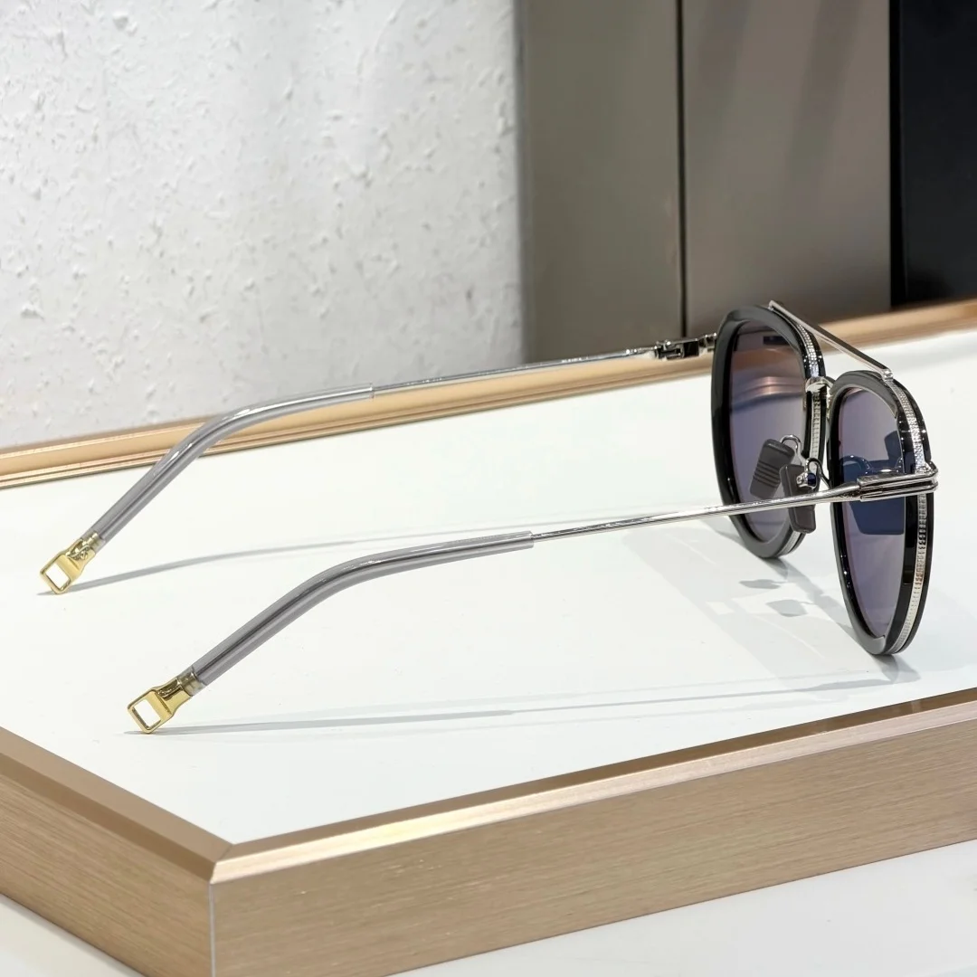 LSA441 Fashion Sunglasses Man Woman,Iconic Double Bridge Round Design,UV Blocking Dark Lens,Effortlessly Elevate Your Outfit