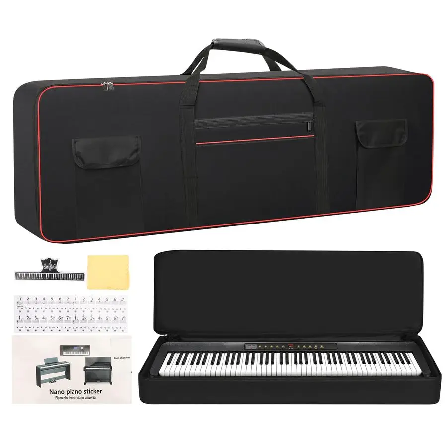 

88 Key Keyboard CaseInner dimension 53.5136.7,digital piano Keyboard carrying travel case Gig bag,thickened waterproof foldable