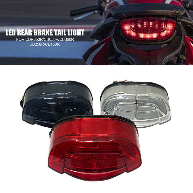 Rear Tail Light Fit For Honda CBR650R CB650R CB300R CB250R CB150R 2019-2023 Motorcycle Brake Turn Signals Integrated LED Light