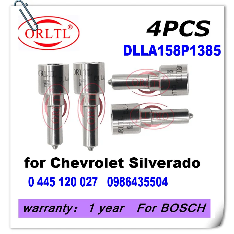 Nozzle DLLA158P1385 (0 433 171 860) DLLA 158 P1385 For 0445120027 0 445 120 027 Diesel Engine Injector Nozzle 4PCS