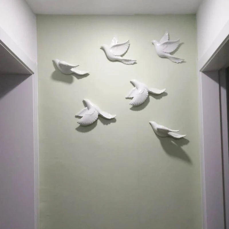 

Ceramic bird pigeon wall decoration wall hanging creative wall decoration bedroom living room TV background wall pendant