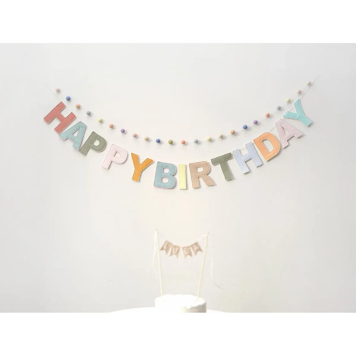

Happy Birthday Banner | Birthday Linen Garland | Party Garland | Birthday Decor | Party Decor | Sustainable Birthday | Neutral C