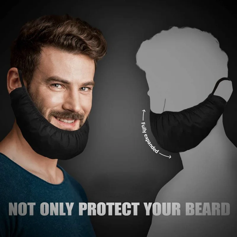 Portable Beard Turban Beard Cover Facial Beard-Bib Adjustable Waterproof Facial Beard Protection Rag Shaping Styling Tool