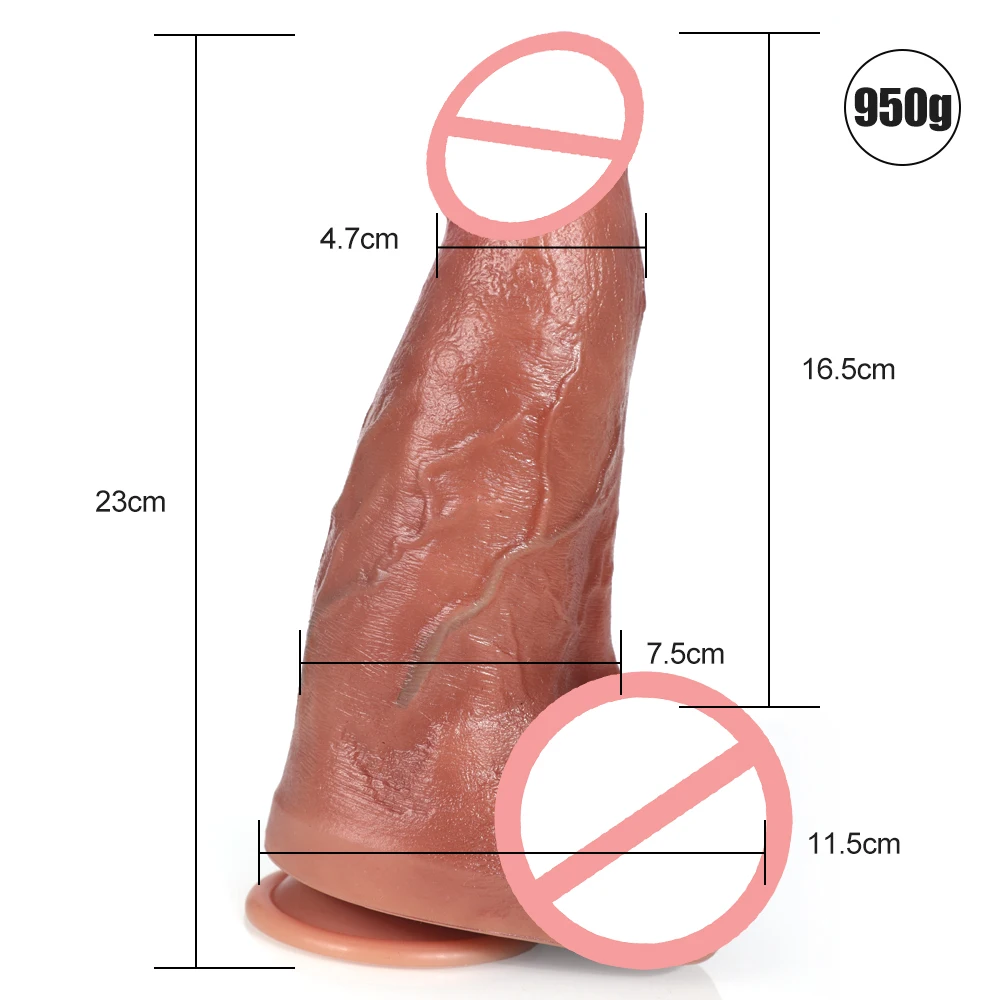 HOWOSEX Soft Super Giant Big Realistic Huge Silicone Dildo Penis with Suction Cup Fake Dick Large Anal Dildos Sex Toys for Woman