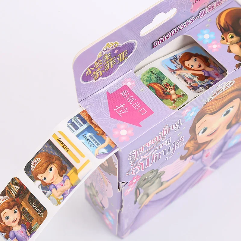 200 Sheets/Box Disney Cartoon Pull Out Stickers Princess Frozen Removable Sticker Girl Boy Teacher Reward Toys Birthday Gifts