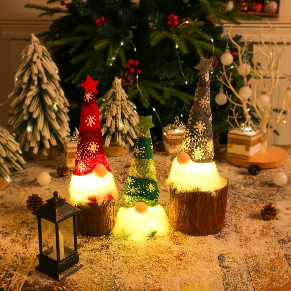 عيد الميلاد جنوم دمية مجهولي الهوية ضوء الليل عيد ميلاد سعيد زينة للمنزل عطلة زخرفة هدية عيد الميلاد نافيداد السنة الجديدة #4