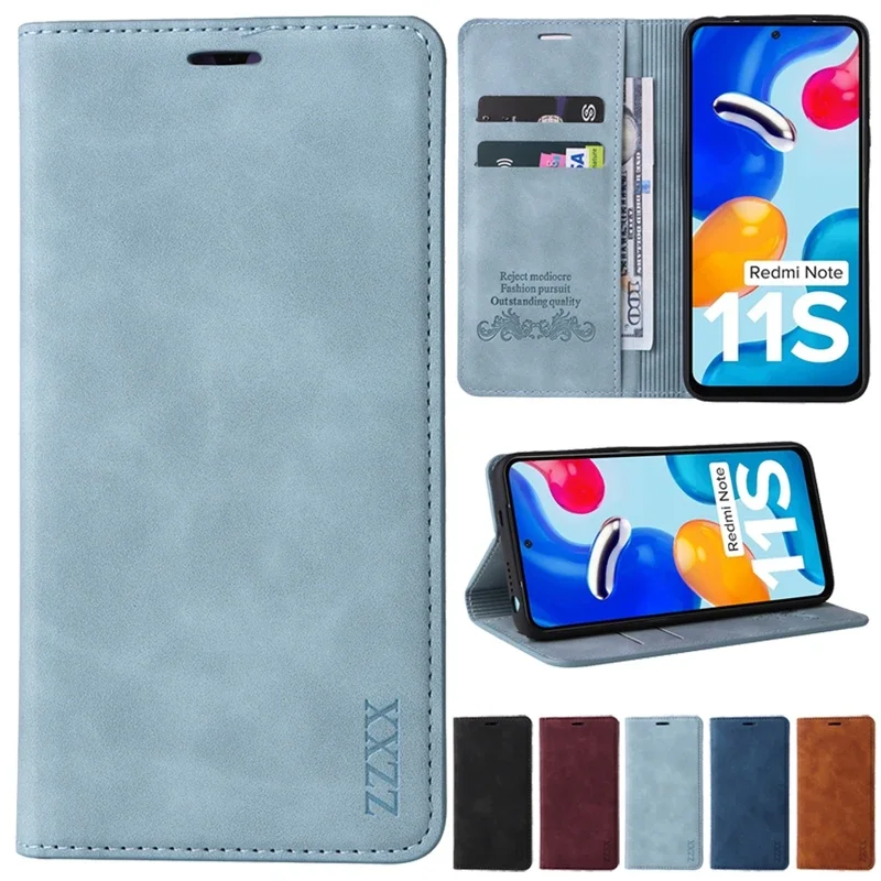 Wallet Magnetic Flip Leather Case For Xiaomi Redmi 12C 10 10C 9 9A 9C 9T Note 12S 12 Pro Plus 11S 10S 10 Pro 9S 8T 7 Pro Cover