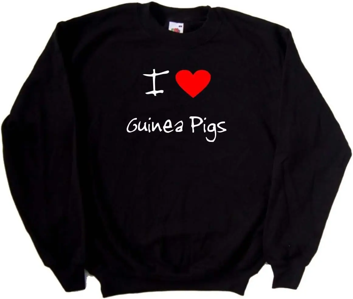 

I Love Heart Guinea Pigs Black Sweatshirt