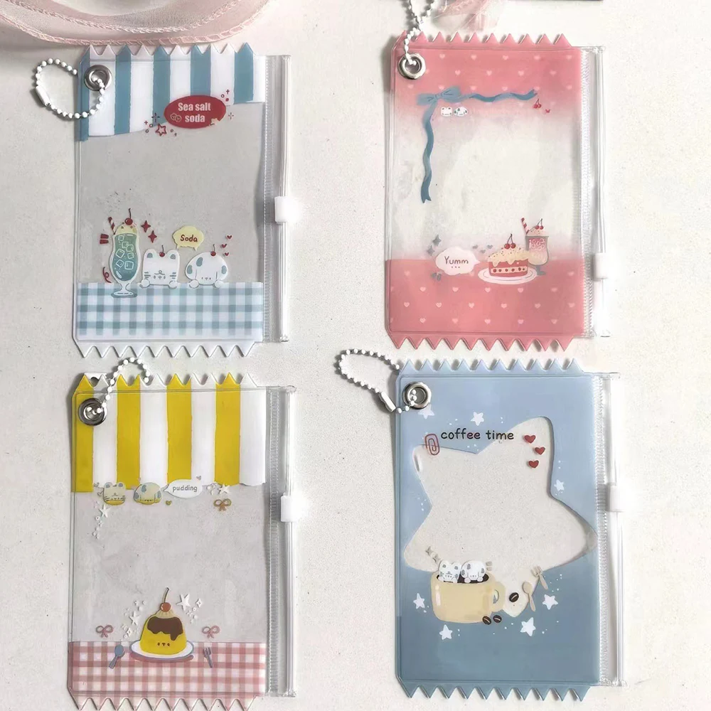 Pokrowiec ochronny na kartę autobusową dla dzieci Cartoon Cute Photo Card Holder DIY INS Card Storage Pendant Card Sleeve Candy Bag Card Bag