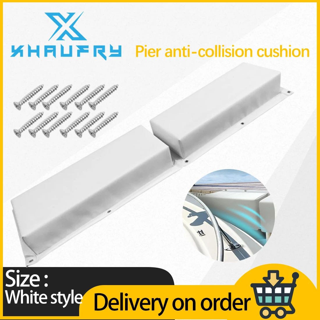 Dock Fender Bumper, Dock Bumper, Dock Guardrail, for Dock Side or Edge, Ship Anti-Collision Accessories