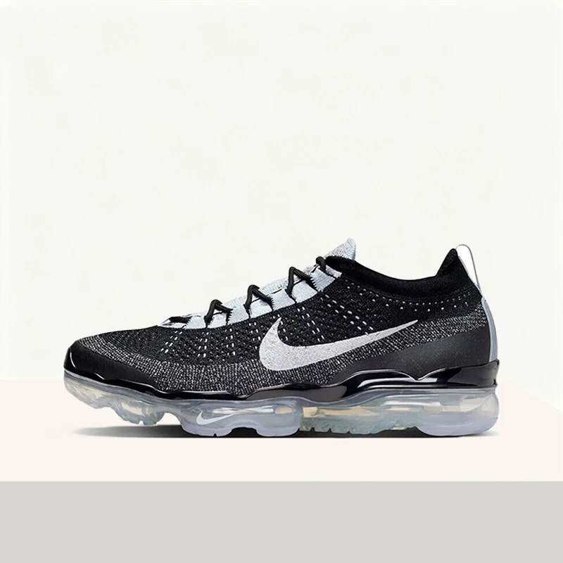 Zapatillas Nike Vapormax Flyknit para hombre, color negro, informales, para correr, versátiles, cómodas, transpirables, ligeras, de caña baja, DV1678-010